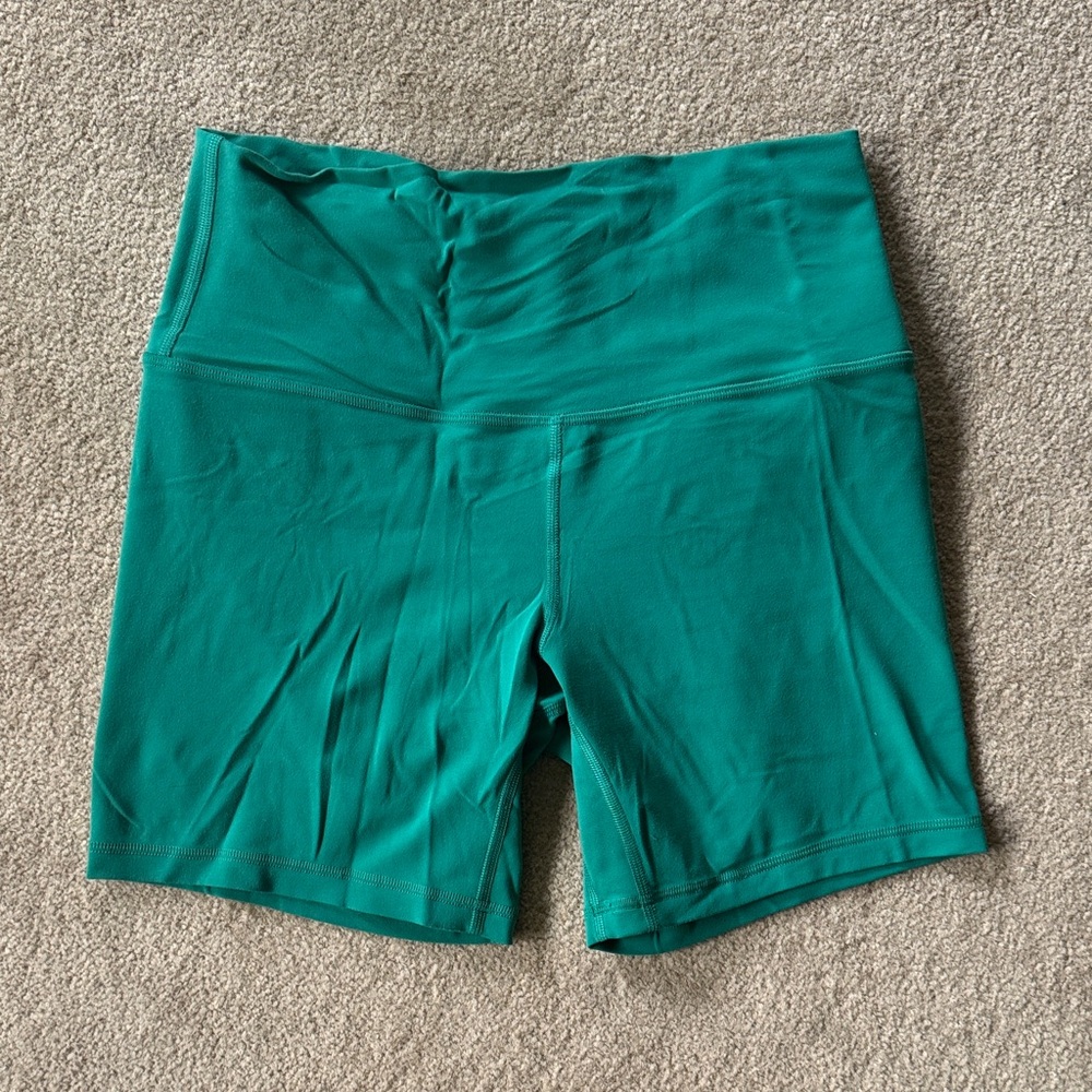 Lululemon Green/Teal Women's align shorts 4” inseem